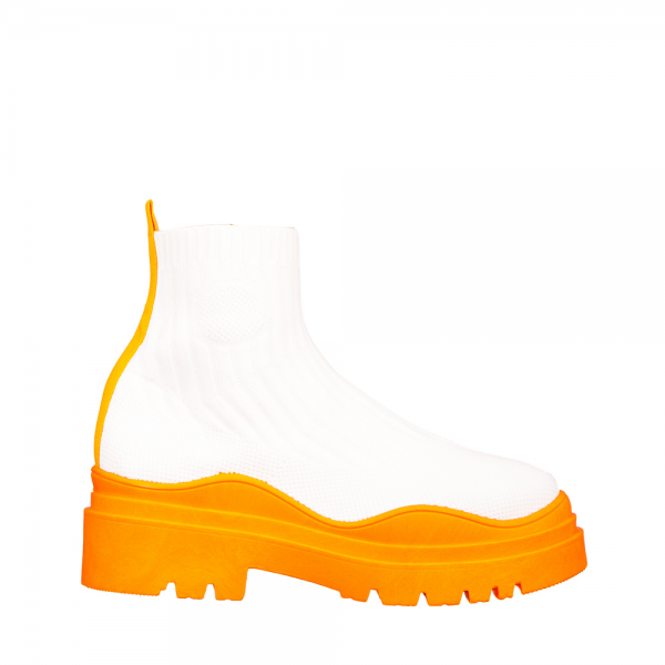 Triza fehér és narancssárga női sportcipő, 2 - Kalapod.hu